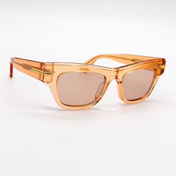 NEW BOTTEGA VENETA BV1122S 007 ORANGE BEIGE SQUARE WOMEN SUNGLASSES main image 5